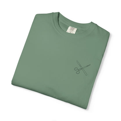 Surgical Instruments Logo T-Shirt | Minimal Pocket Graphic