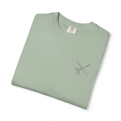 Surgical Instruments Logo T-Shirt | Minimal Pocket Graphic