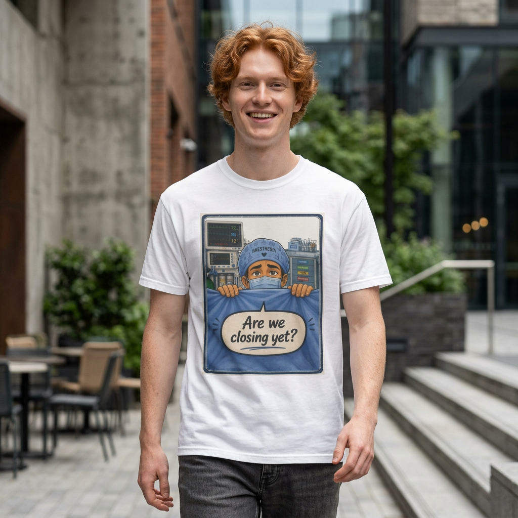 Are We Closing Yet? T-shirt | Operating Room Humor