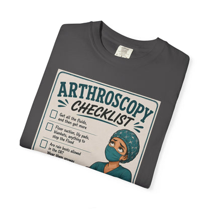 Arthroscopy Checklist Nurse T-shirt | Surgery Retro Tee