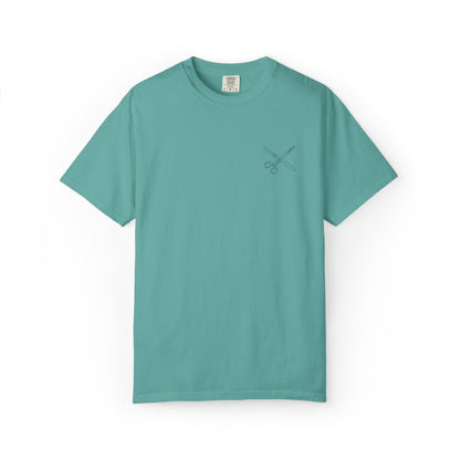 Surgical Instruments Logo T-Shirt | Minimal Pocket Graphic